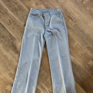 BIG E Vintage Levi's for Gals light blue Bell Bottoms 70s flare pant jean disco